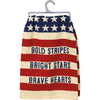 Kitchen Towel | Bold Stripes, Bright Stars, Brave Hearts